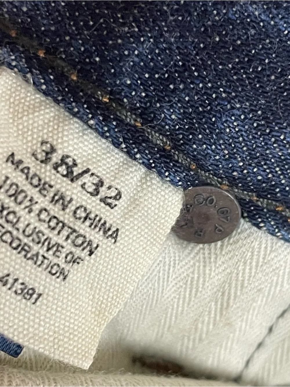 Polo Ralph Lauren Selvedge Jeans Mens 38 x 32 Slim Straight Dark Wash Denim 135